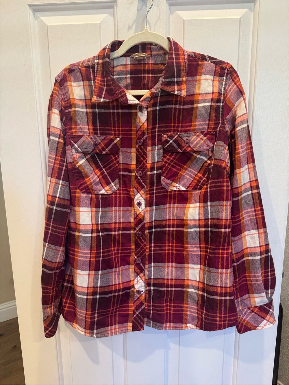 Duluth Trading Co. Plaid Flannel Button Down Shirt - Women’s Size Large